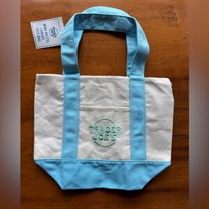 Trader Joes Mini Tote in Light Blue